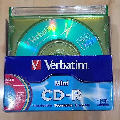 Open Box VERBATIM Mini Color Mini CD-R Discs X 9   21 MIN 185 MB W/Cases • $10