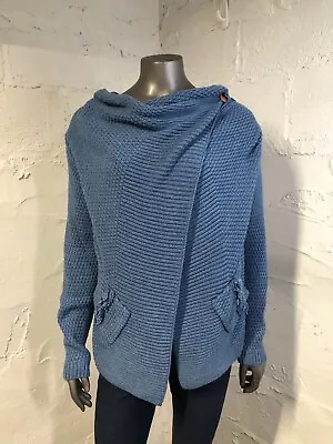 Matilda Jane Envision This Wrap Cardigan Sweater Size Small Blue Cowl Neck Knit • $29.99