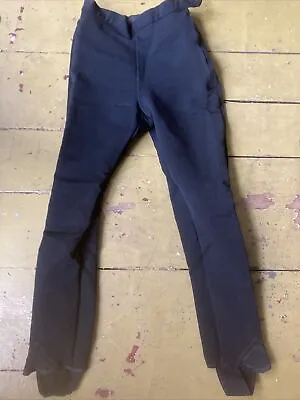 Vintage 1940s 1950s Franconia Ski Togs Wool Lycra Stirrup Snow Pants Black XS 24 • $36