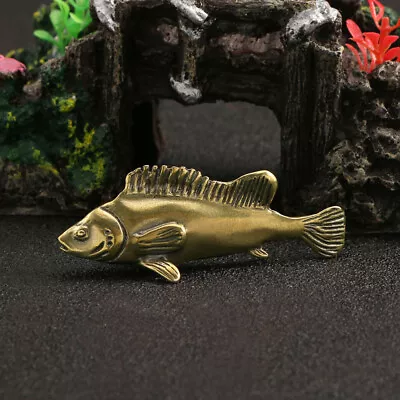 Fish Sculpture Copper Fish Statue Decorative Fish Craft Living Room Desk Fish • $7.96