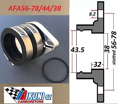 Mikuni Carb Mounting Flange/ Manifold 38mm/Boot 43.5mm ID 56-78mm Stud Centers • $48.26