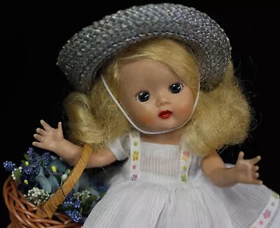 NANCY ANN Storybook MUFFIE Vintage Blonde 1953 Doll LOVELY W/Basket • $185