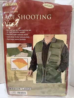 Allen Men’s Shooting Vest Med/Large Adjustable Waist Zip Mesh Green Pocket Skeet • $34.97