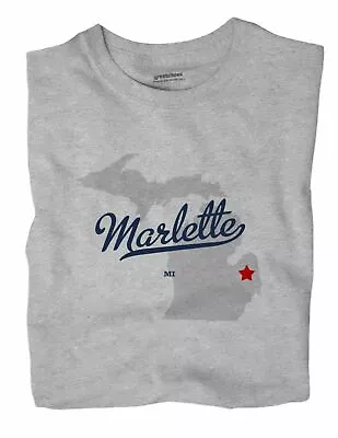 Marlette Michigan MI Mich T-Shirt MAP • $19.50