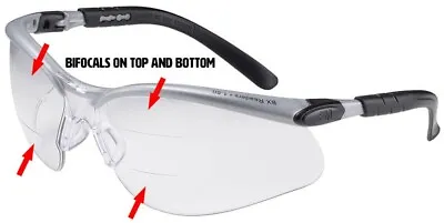 3M BX DUAL 11458 +2.0  BiFocal Readers Clear Anti Fog Protective Safety Glasses • $18.59