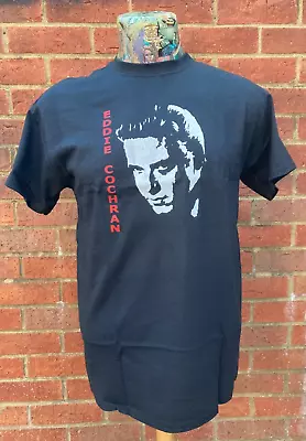 New Eddie Cochran Black T Shirt White Red Print No Size L Or Xl Available • £12