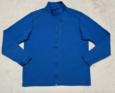 Ibex Jacket Men’s Size XL Blue Merino Wool Full Zip Casual Sweater Made In USA • $69.99