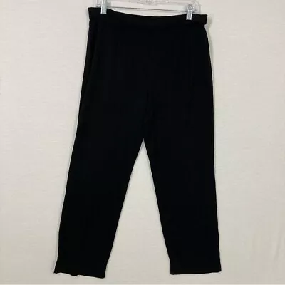 Misook Stretch Knit Pull-on Straight Leg Black Pants Medium • $34
