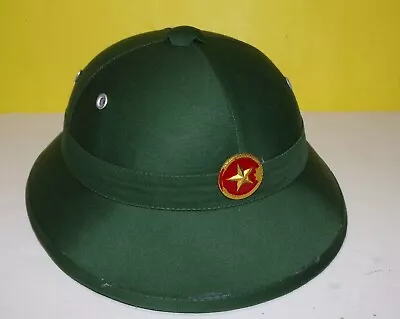 Reproduction Vietnamese Pith Helmet VC Hanoi Vietnam Soldier War Viet Cong Hat • $25.48