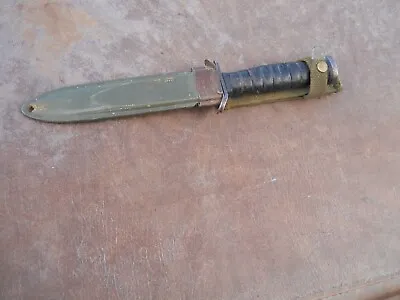 WWII U.S. M-3 Rare Blade Marked Imperial Fighting Knife & BMco. M-8 Scabbard • $299.95