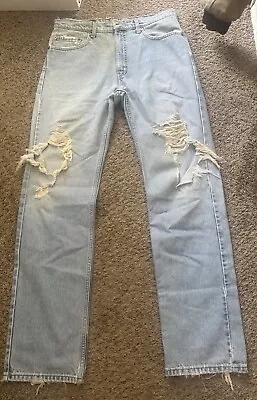 Vintage Levis 505 Jeans Distressed 34x34 Grunge Skate Biker Custom 90s 80s 501 • $125