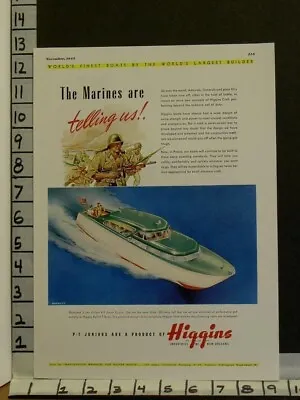 1945 Higgins Boat Nautical Barett Cruiser Yacht Post War Design Ad22803 • $38.95