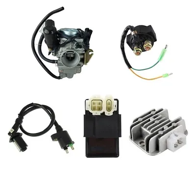 CDI Ignition Coil Voltage Regulator Carb Kit For GY6 Scooter Moped 50cc-150cc  • $16.47