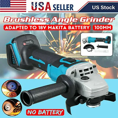 100mm Brushless Cordless Angle Grinder For 18V Makita Replace Li-ion Battery • $48.99