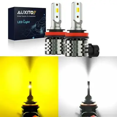 Yellow White Dual H11 LED Fog Light Bulb For Honda Accord 2006-2015 Super Bright • $23.99