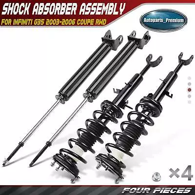 4x Front & Rear Complete Strut & Coil Spring Assembly For Infiniti G35 Coupe RWD • $181.99