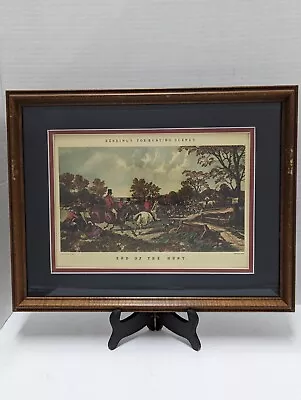 Vtg Herrings Fox Hunting Scenes  End Of The Hunt  Framed Engraved By J. Harris  • £76.01