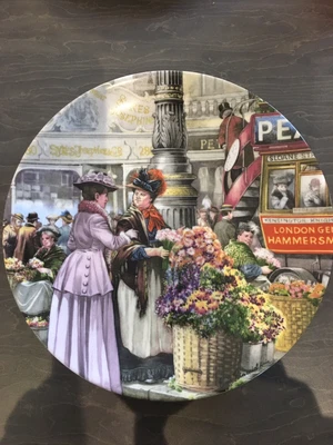 £10 • Buy Royal Worcester Collectors Plate - The Flower Ladies By Eric Kincaid