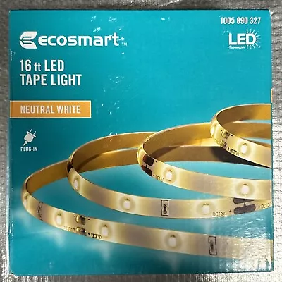 EcoSmart 16 Ft. Indoor Neutral White LED Strip Light • $12.95