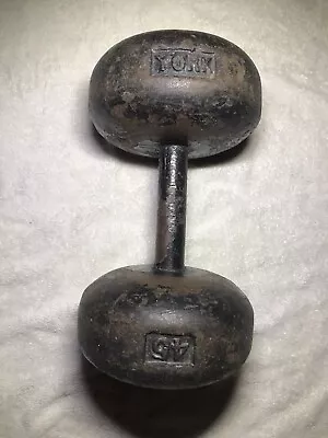 YORK Vintage Pre USA Roundhead 45 Lb Single Dumbbell Bun Rounded Head Weights • $90