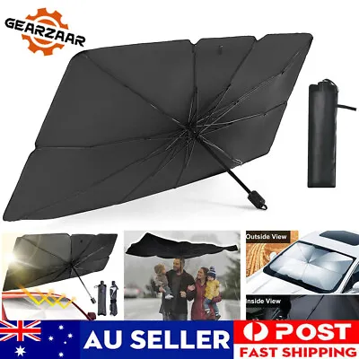 $18.49 • Buy Foldable Car Windshield Sunshade Umbrella Front Window Cover Visor Sun Shade L