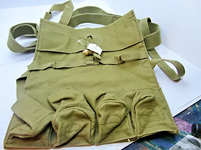 Vietnam Era Pouch (1969) With Canvas Web Belt Small 4 Pockets Used • $12