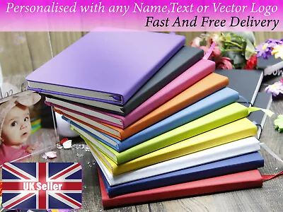 Personalised Notebooks 10 Colour To Choose From A5 Any Photo Name Logo • £9.99