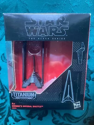 Star Wars THE BLACK SERIES Titanium Krennics Imperial Shuttle Ship . HASBRO 32 • £12