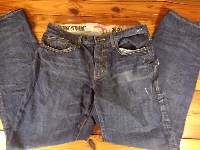 Converse One Star 36x32 Premium Denim Dark Blue Jeans Mens Vintage Straight Fit • $12.96