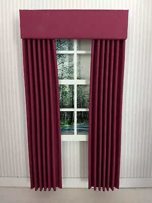 Plum Dollhouse Curtains 1:12 Scale • $9.95