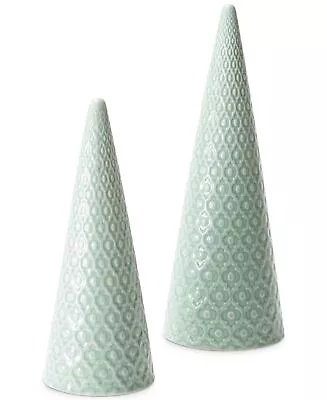 Martha Stewart Collection 9inch Porcelain Green Trees Set Of 2 • $32.90