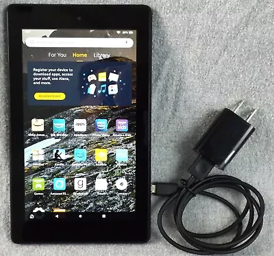 Amazon Fire 7 (9th Generation) 16GB Black Wi-Fi 7” Tablet M8S26G • $29.98