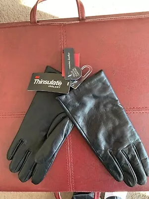 3M Thinsulate Isolant Black Leather Gloves - Size L/XL • $25