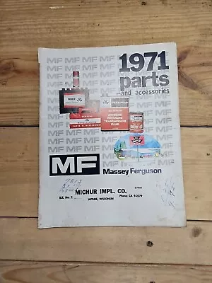 Massey Ferguson MF 1971 Parts & Accessories Snow Mobile Tractor Catalog • $9.99