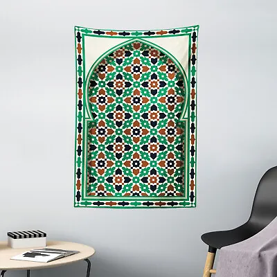 Retro Tapestry Moroccan Arch With Floral Print Wall Hanging Decor • $21.99