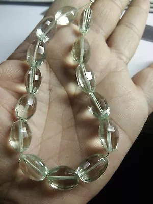 Aaa Prasiolite Green Amethyst Oval Faceted 7x9.5 Mm Beads Gemstone 7  Strands • $20.99