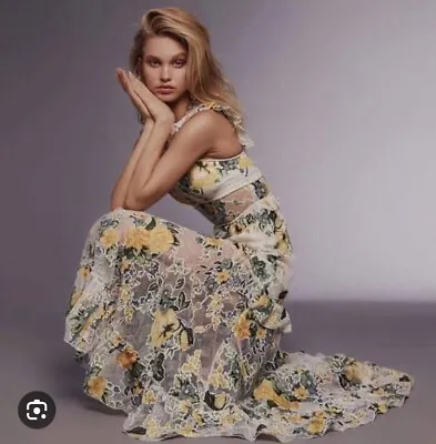 $240 • Buy Alice McCall Oh So Lovely Floral Lemon Dress Size AU8/US4