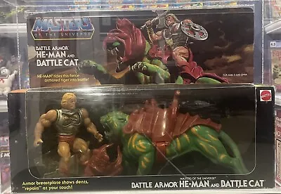 Vintage 1984 Mattel MOTU Battle Armor He-Man & Battle Cat MISB Sealed NEW AFA75Y • $2345.67