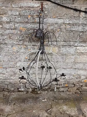 Large Metal Ceiling &candle Chandelier Light • £69.99