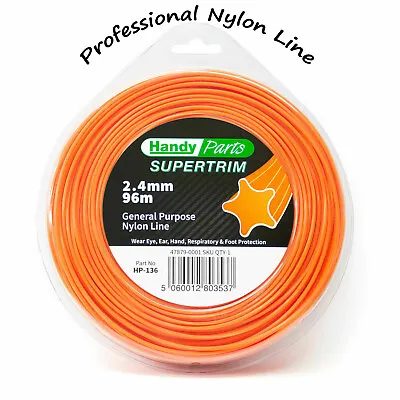 £13.95 • Buy Handy Parts SuperTrim Strimmer Nylon 2.4mm X 96 Metres For Petrol Brushcutters