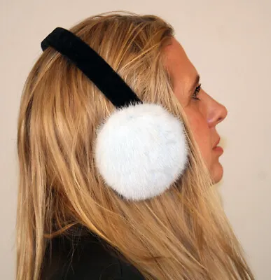 New Sky Blue Mink Fur Ear Muffs Efurs4less • $29.99