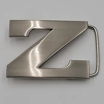 Z Initial Brushed Chrome Belt Buckle 2 3/4   X 2  Up To 1 1/4  Belt • $7.50