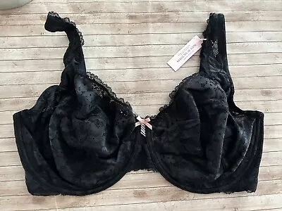 Nwt Victorias Secret The Fabulous Full Cup Lace Bra 40G Black Lace • $32.99