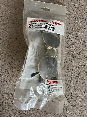 $14.99 • Buy Vintage Retrospec Willson Sunglasses Side Shields Safety Z87 Gold Rim Old New