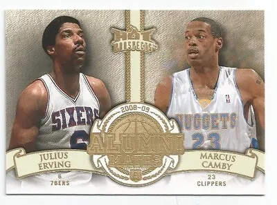 2008-09 Fleer Hot Prospects Alumni Mates Julius Erving Marcus Camby UMass • $2.93