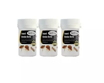 3 Smoke Insect Pest Control Bomb Cockroach Ant Moth Flea Bed Bug Fly Wasp Killer • £12.69