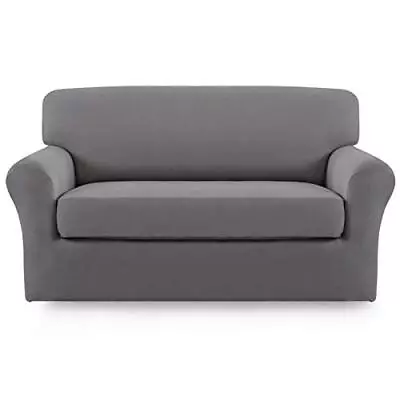 2 Pieces Microfiber Stretch Sofa Slipcover “ Spandex Soft Fitted Sofa Couch Cove • $43.99