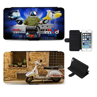 Personalised IPhone Case Scooter Flip Phone Cover Birthday Gift Vespa Mens • £12.95