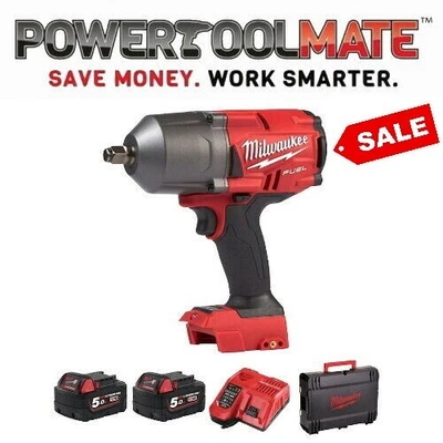 £377.99 • Buy Milwaukee M18FHIWF12-502X FUEL Gen2 1/2 Inch Impact Wrench Kit