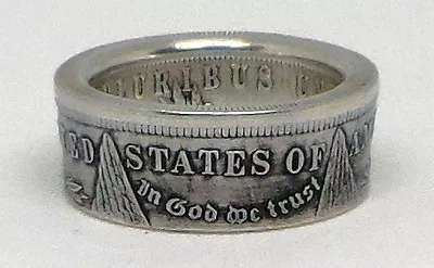 Coin Ring Hand Made From Morgan Silver Dollar Antique Finish • $124.99